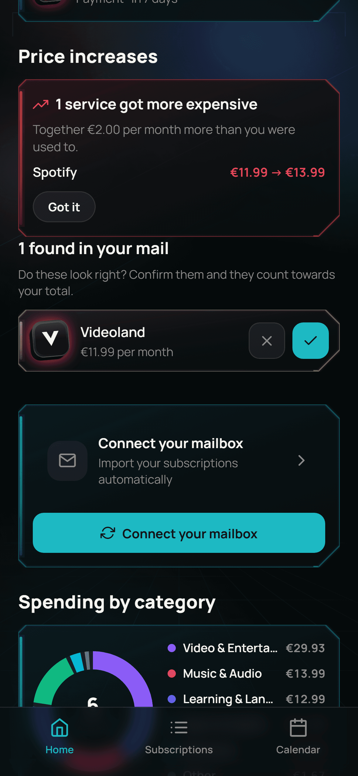 PerchWise asking for confirmation: we think you have Netflix, is that right?